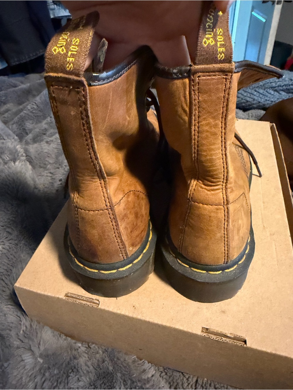 Women’s Brown Lace-Up Leather Boots - Picture 7 of 8